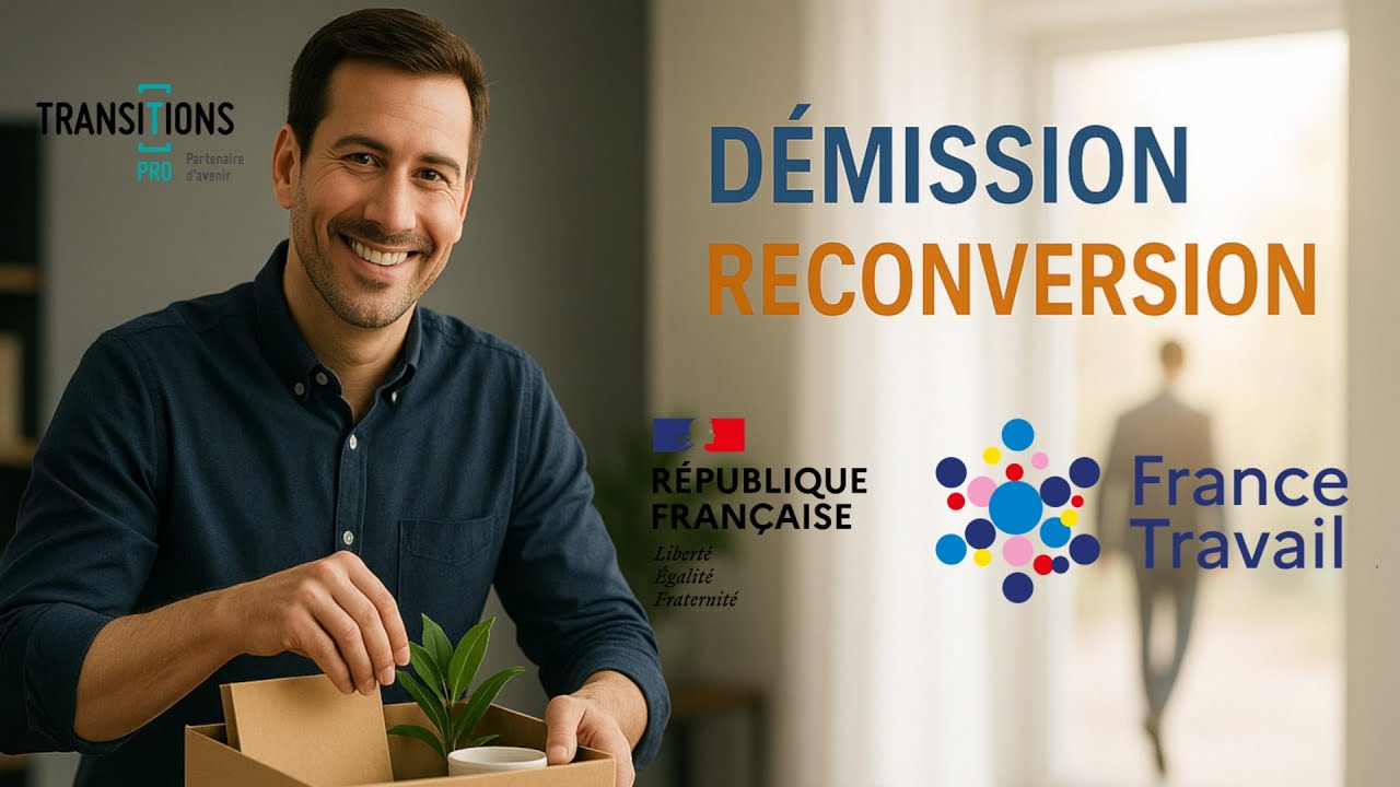 Vidéo de France travail sur le dispositif de "Démission Reconversion"